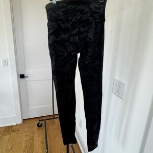 SPANX Black Camouflage Leggings